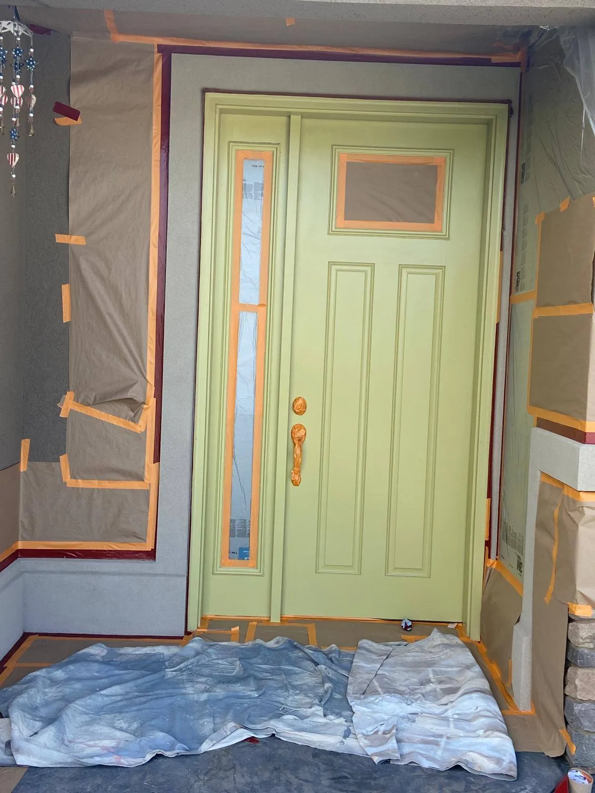 Interior stairwell and hallway with fresh neutral paint and clean baseboards